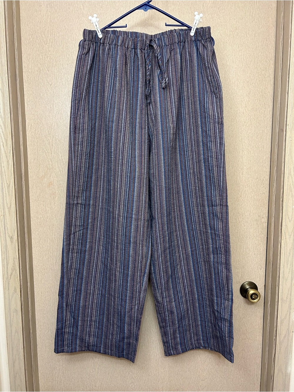 SHEIN - Striped Boho Wide Leg Pants - Size 0XL